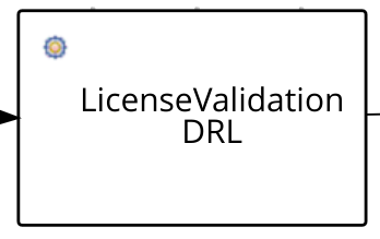 Image of License Validation Service Task in process designer