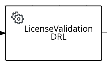 Image of License Validation Service Task in process designer