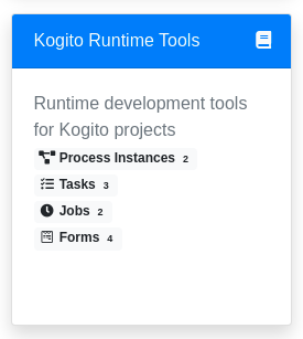 kogito runtime tools dev ui card